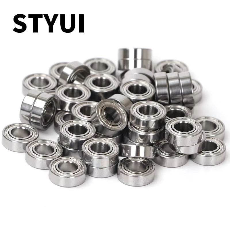 10 Stück Mini-Miniaturlager Set STYUI in Silber, verschiedene Modelle MR52 bis MR148 ZZ - Bild 2