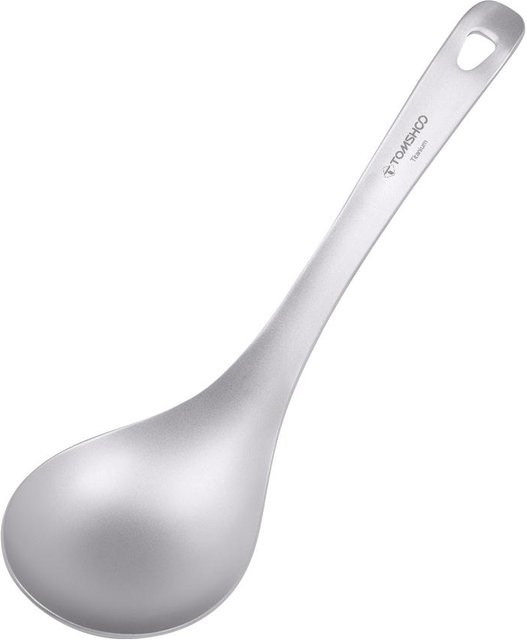 TOMTOP JMS Suppenlöffel aus Titan in Silber mit langem Griff für Camping und Outdoor - Bild 1