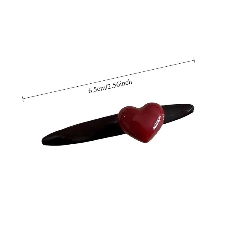 Haarspange herzförmig, schokoladenrot, Unisex - Bild 5