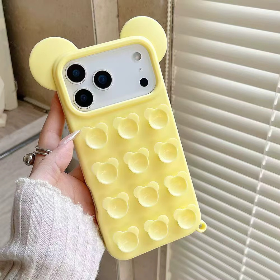 EOENKK Silikon-Saugnapf-Handyhülle für iPhone 17, 16, 15, 14, 13 Pro Max und Pro in Schwarz mit starkem Griff und Halter für Selfies und Videos - Bild 1