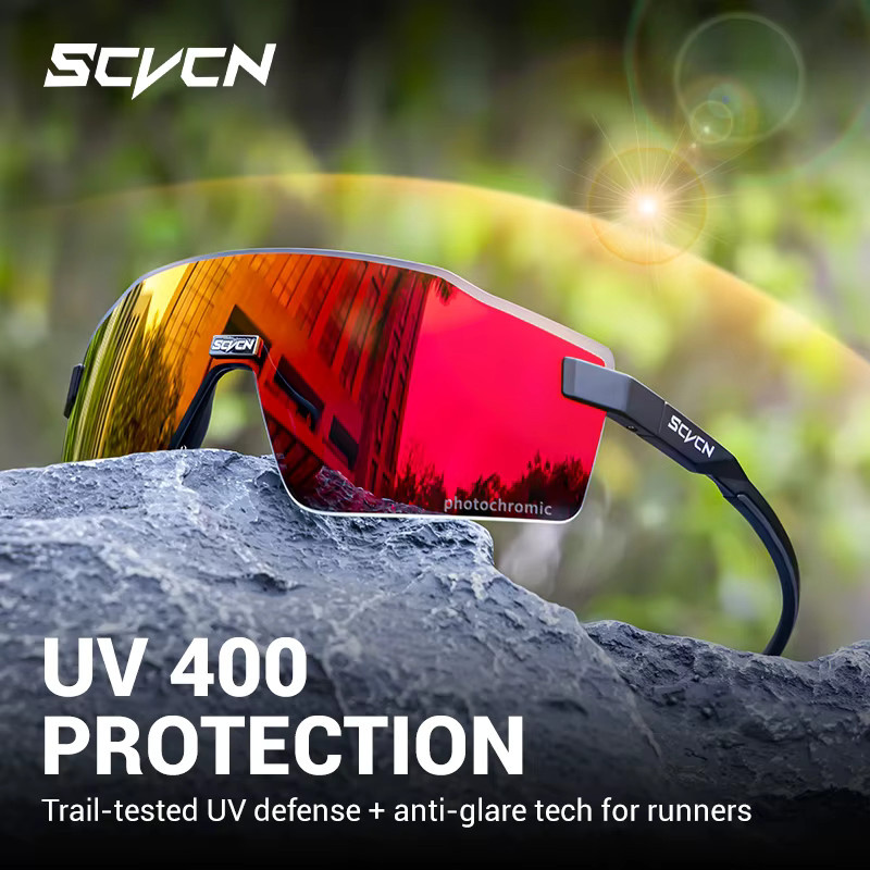 SCVCN Sportsonnenbrille, Photochrome, Vollrand, Unisex, TR90 - Bild 4