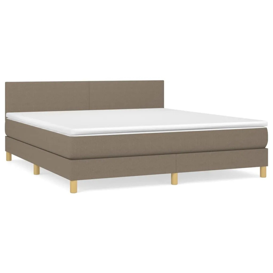 vidaXL Boxspringbett mit Matratze Hybrid-Design in Taupe, B/T: 180 x 200 cm - Bild 2