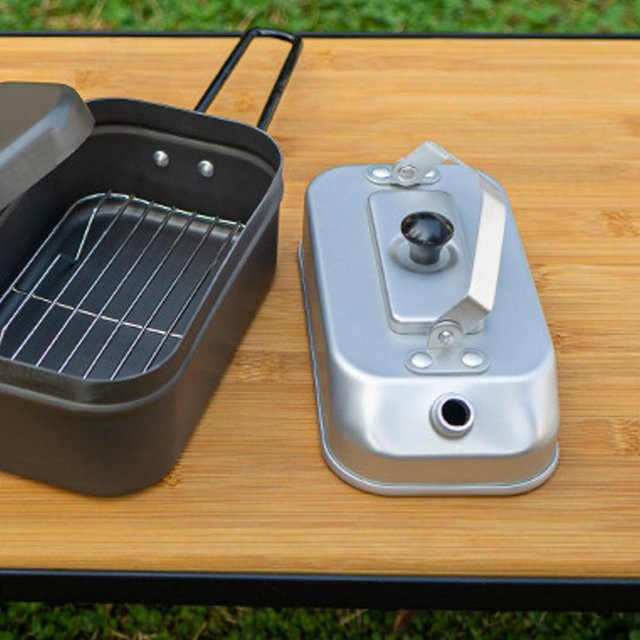 Camping-Kessel aus Aluminium in Silber, tragbare Tee- und Kaffee-Kanne mit Griff, 300 ml - Bild 1