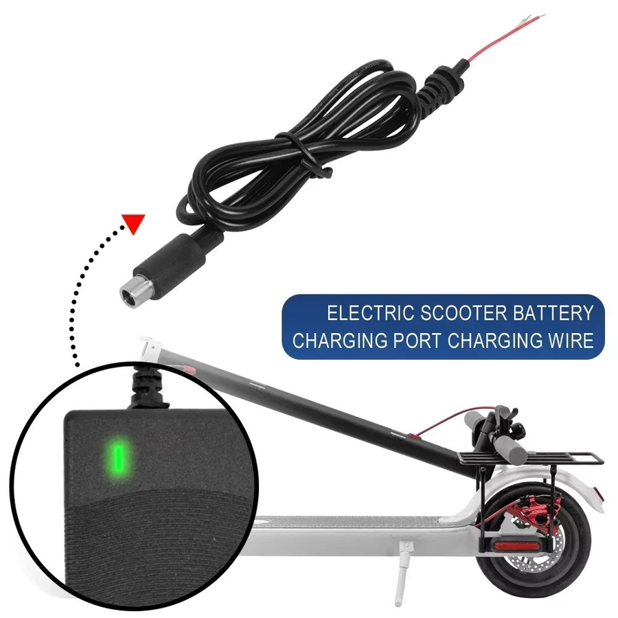 Xiaomi M365 Pro Elektroroller Ersatz Ladegerät Ausgangslinie DC 8mm Netzkabel Schwarz 42V 2A - Bild 3