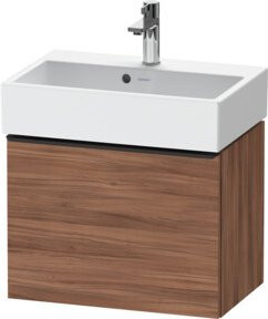 Duravit Waschtischunterschrank D-Neo Compact in Weiß und Nuss Natur, B/T/H: 58,4 x 37,2 x 44 cm - Bild 1