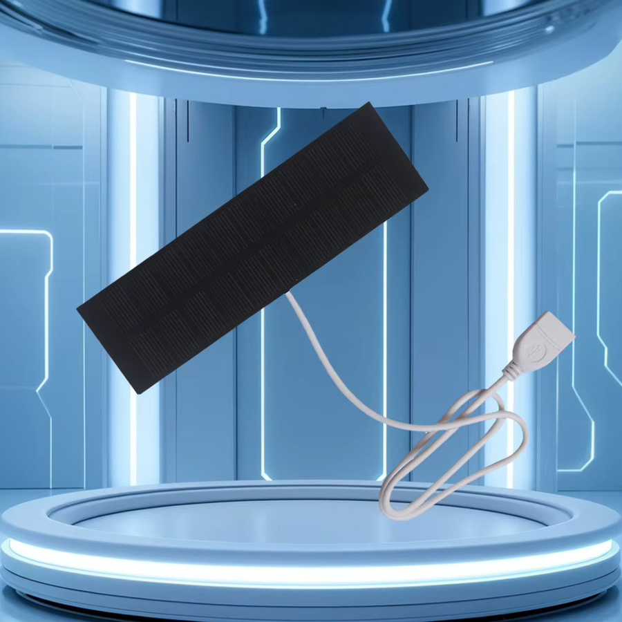 ALLOET Tragbares USB-Solarpanel-Ladegerät mit USB-A und USB-C Anschlüssen in Schwarz - Bild 2