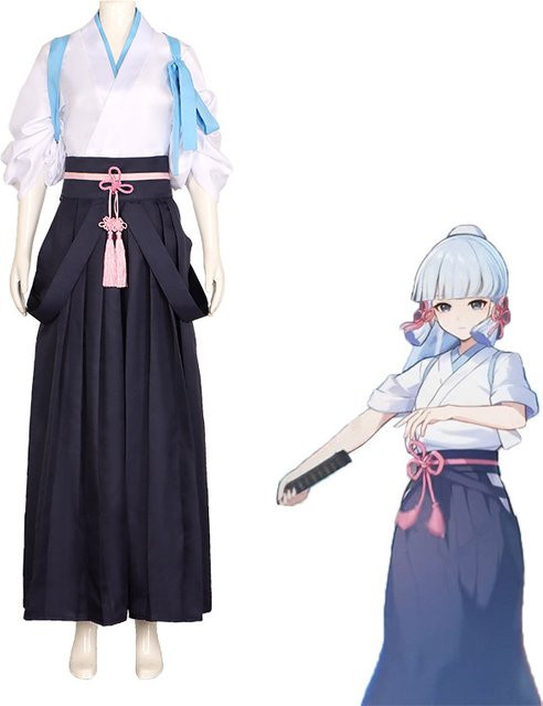 HHYRCOS Genshin Impact Ayaka Kamisato Cosplay Kostüm, Kendo-Kleidung, Damen - Bild 1