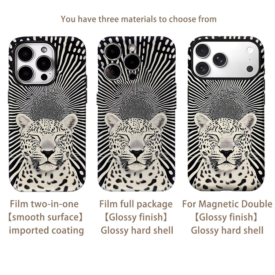Zen Leopard Magnetische Handyhülle für iPhone 17 16 15 14 13 Pro Max Plus Multicolor Robuste Ein- und Doppelschichtige Schutzhülle - Bild 2