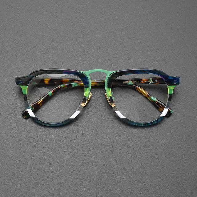 Nobler Zozo Korrektionsbrille Aviator, Vollrand, Acetat, Mehrfarbig - Bild 1