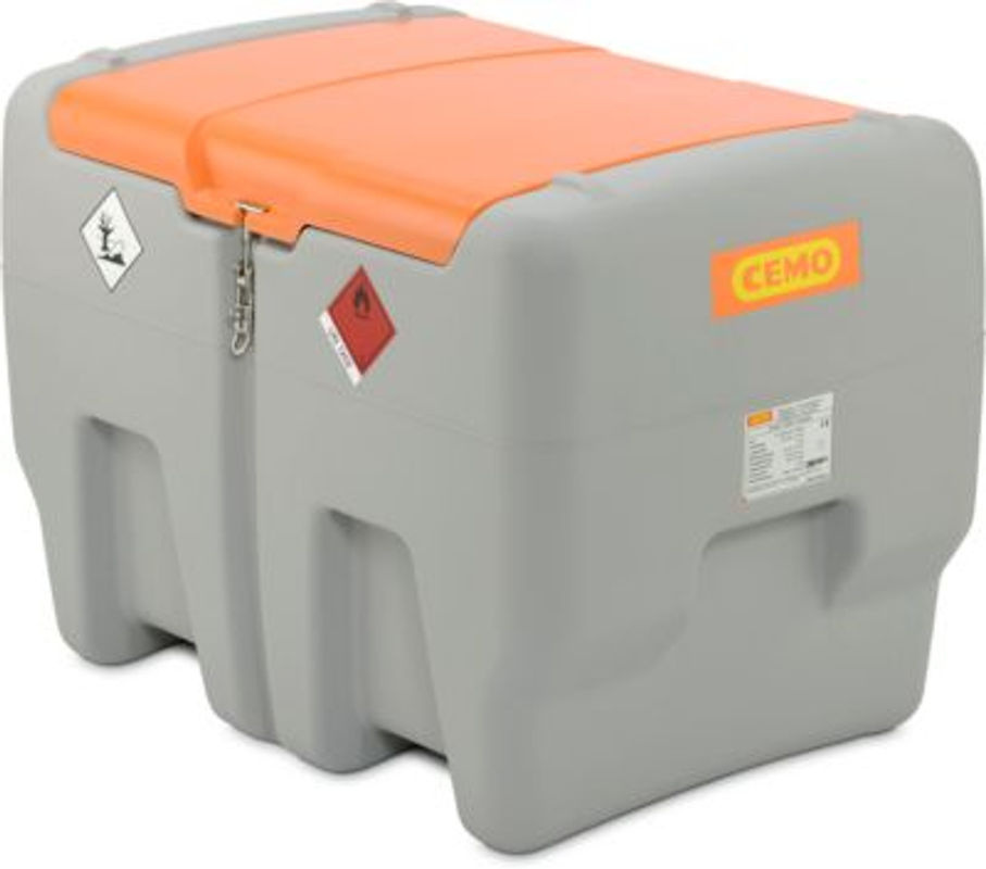 CEMO DT-Mobil Easy Combi Mobile Tankstelle in Grau und Orange mit Elektropumpe CENTRI, 440/50 l, B: 118 cm, T: 80 cm, H: 85 cm - Bild 3
