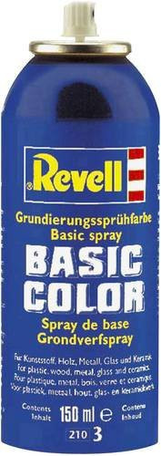 Revell Basic Color Spray Primer, Modellbau-Grundierung Spraydose, Weiß, Grau, Blau, Zubehör - Bild 1