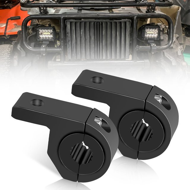 WUMFIRE Universal Bull Bar Halterung für Nebelscheinwerfer in Schwarz für Auto und Motorrad - Bild 1