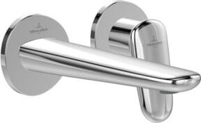 Villeroy & Boch Antao 2-Loch-Einhebelmischer für das Waschbecken, Wandmontage, Chrom - Bild 1