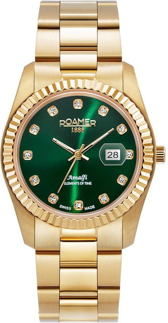 Roamer Damenuhr, Quarz, Edelstahl, Grün, 34 mm, 10 ATM - Bild 1