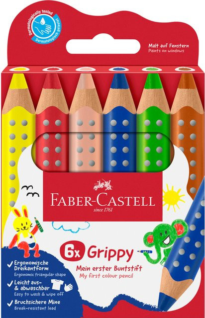 Faber Castell Grippy Buntstift Set für Kinder ab 2 Jahren, Mehrfarbig - Bild 1