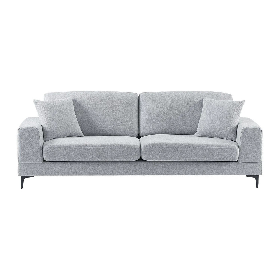 Jamolo Sofa in Lichtgrau ohne Schlafmöglichkeit mit Stoffbezug Breite: 227 cm - Bild 2
