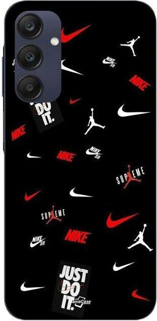 Maniacase Handyhülle für Samsung Galaxy A25 im Nike Jordan Design in Weiß Rot Schwarz - Bild 1