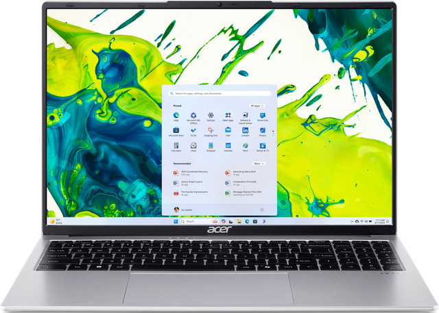 Acer Swift Lite 16 Laptop SFL16-31P-37FU, Light Silver, 16 Zoll WUXGA, Intel Core 3 N355, 8 GB RAM, 512 GB SSD, Windows - Bild 1