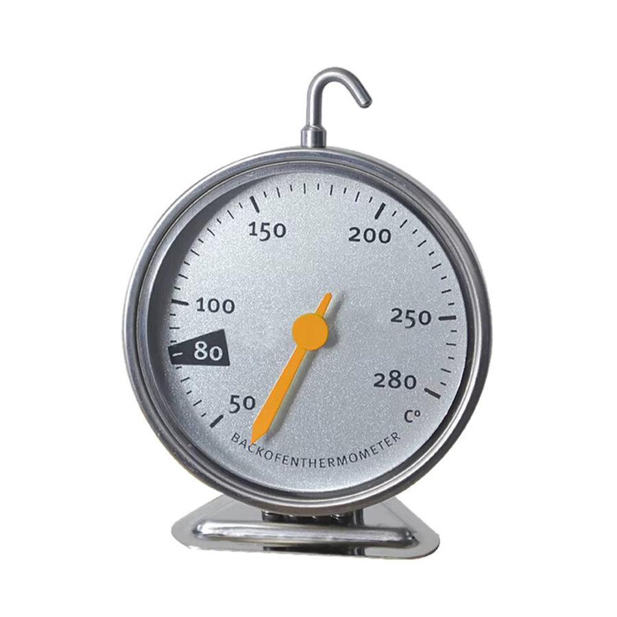 Aideepen Ofenthermometer aus Edelstahl in Silber mit großem Zifferblatt für Backen, Grillen und Kochen (50-280 °C) - Bild 3