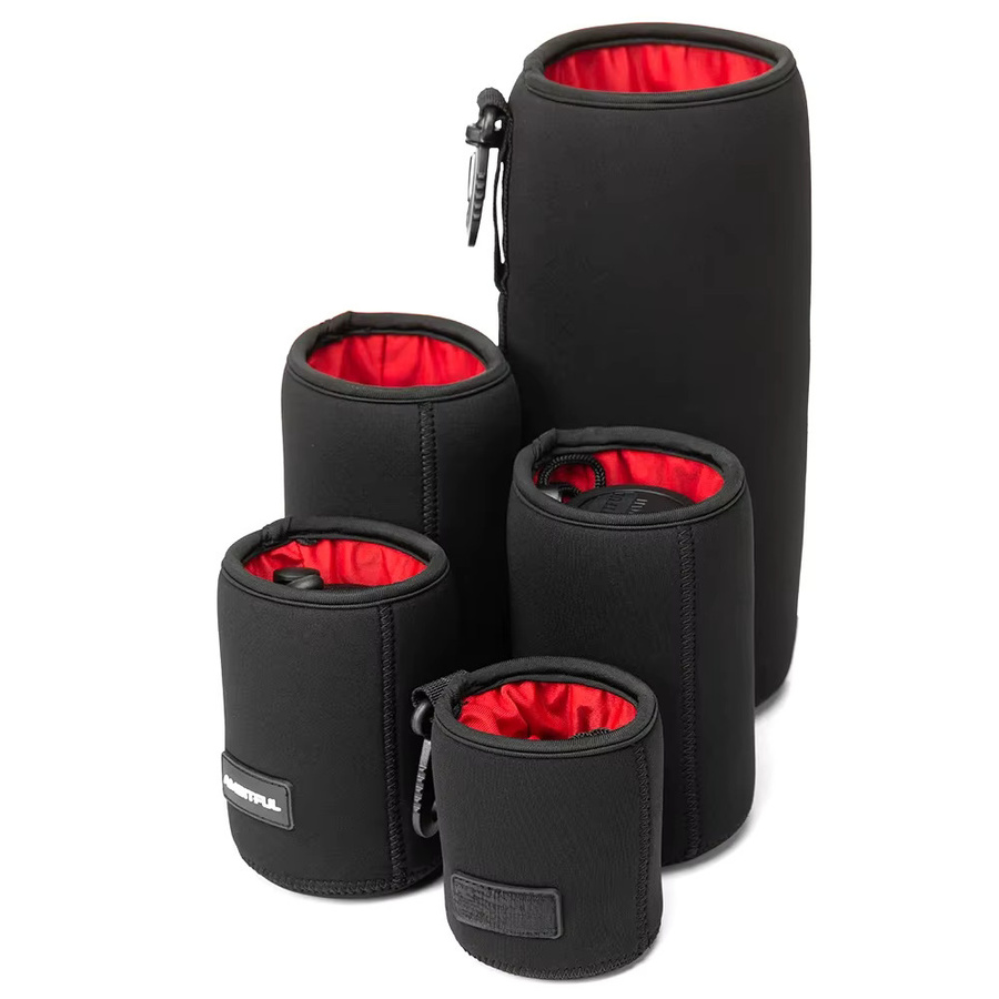 AMBITFUL Kameraobjektivtasche mit Kordelzug und Haken, Schwarz, passend für Canon, Sony und Nikon DSLR Objektive - Bild 7