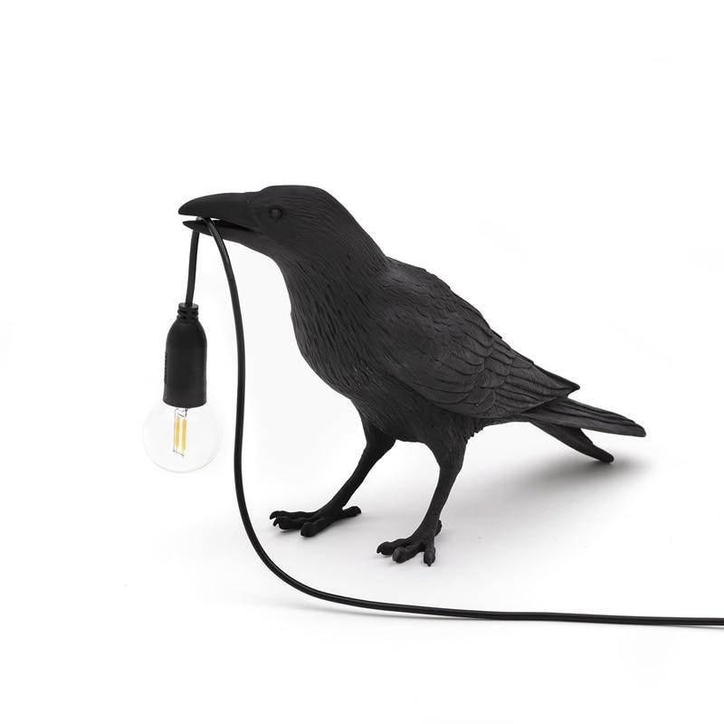 NATAWA Tischlampe in Vogelform aus Kunstharz mit warmweißem Licht für Wohnzimmer und Schlafzimmer - Bild 1