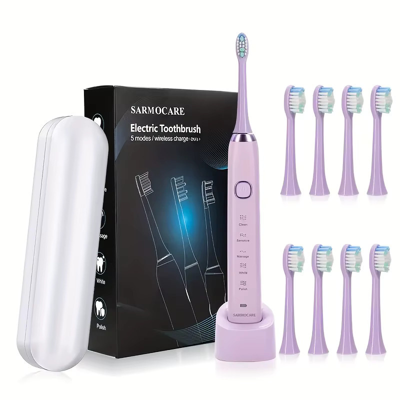 Sarmocare Elektrische Zahnbürste, Blau, Unisex - Bild 2