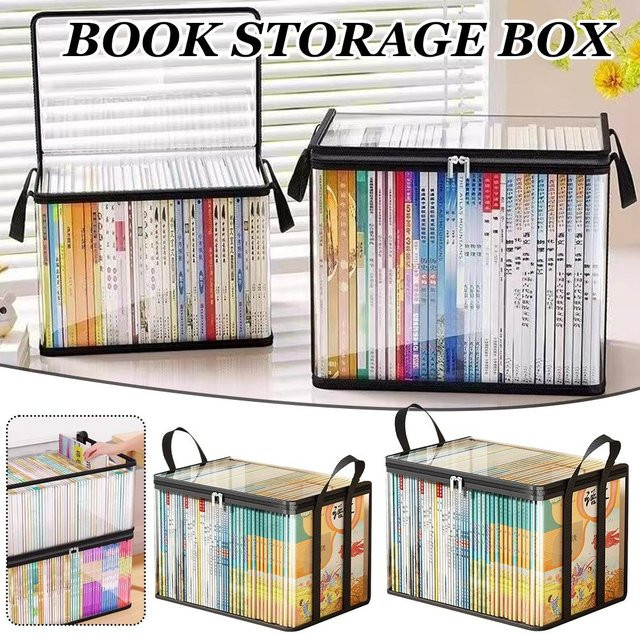 Transparente PVC-Aufbewahrungsbox mit Klappdeckel und Sichtfenster als multifunktionaler Organizer für Spielzeug, Bastelbedarf und Zubehör, Farbe: Transparent - Bild 1