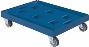 HMH rolldolly XL KU Rollwagen mit blauem Kunststoffboden und TPE-Rollen, B/T: 61,2 x 81,4 cm - Bild 1