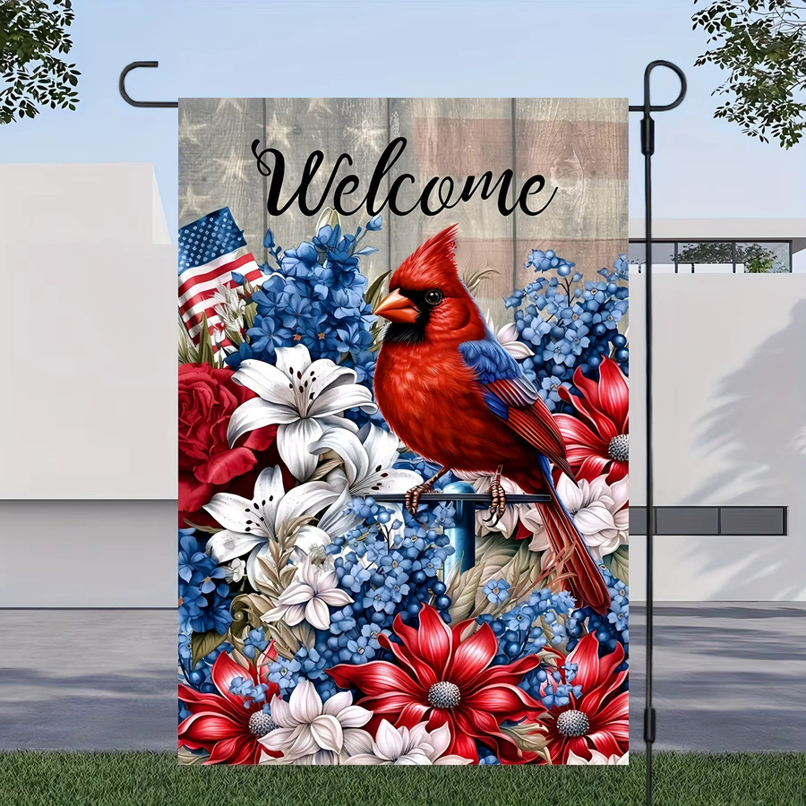 VIKAMA Gartenflagge mit Kardinal- und amerikanischem Flaggen-Design, rot, B/H: 30 x 45 cm - Bild 2