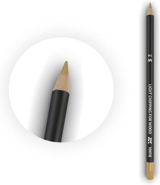 AK Interactive Aquarellstift Light Chipping for Wood in Schwarz - Bild 1