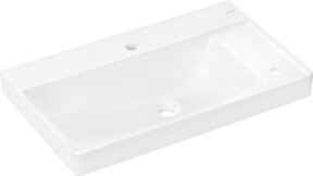 Hansgrohe Waschtisch Xelu Q aus Keramik in Weiß, Wandhängend, B/T: 80 x 48 cm, mit 2 Ablauflöchern und ohne Überlauf - Bild 1