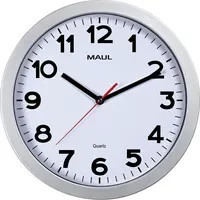 MAUL Wanduhr MAULstep analog mit Quarzwerk in Schwarz, Weiß oder Silber