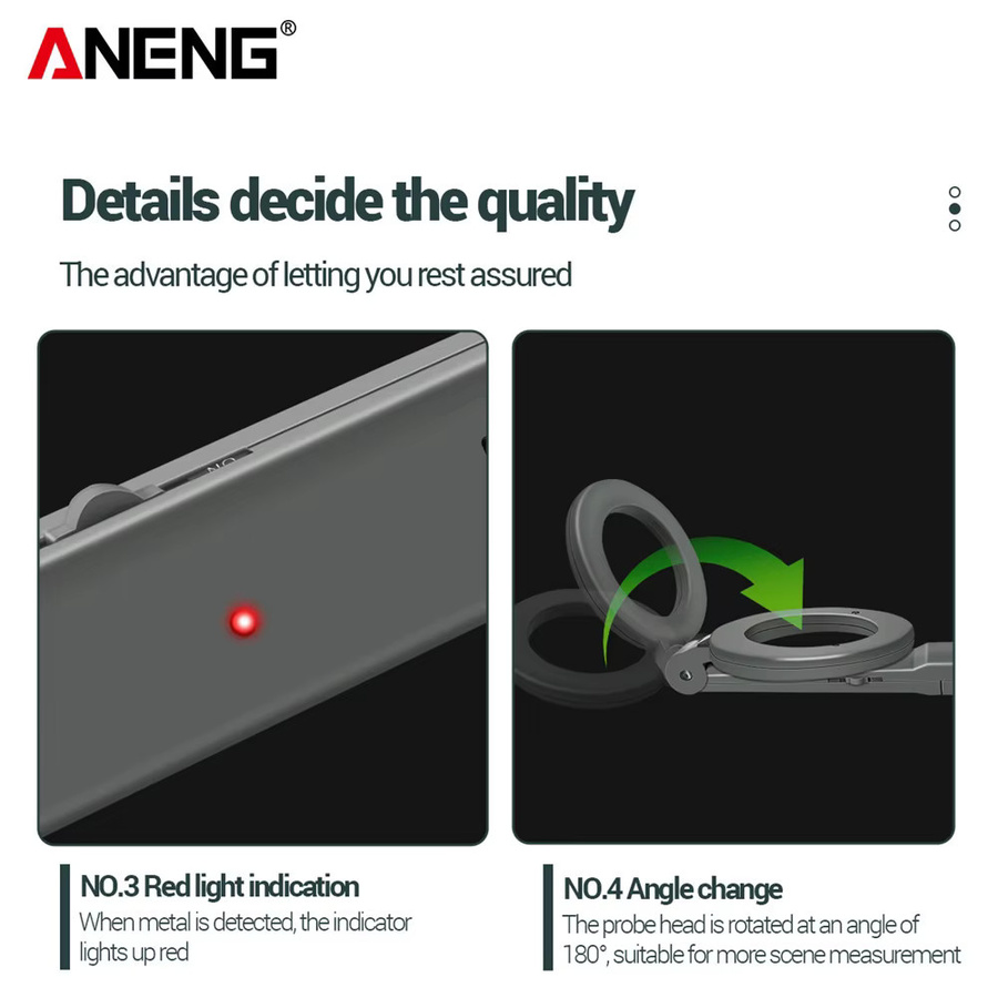 ANENG DM3004A Handgehaltener Metalldetektor mit hoher Empfindlichkeit und intelligenter Objektanpassung - Bild 4