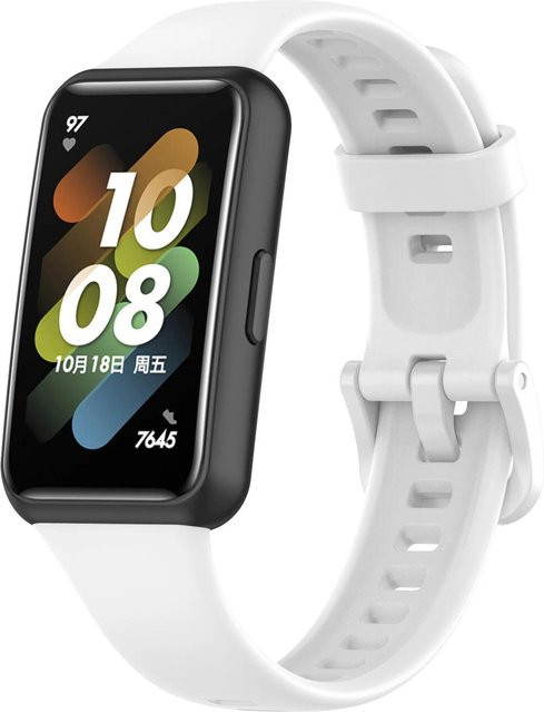 Uhrenarmband Huawei Band 7, Silikon, weiß, Unisex - Bild 1
