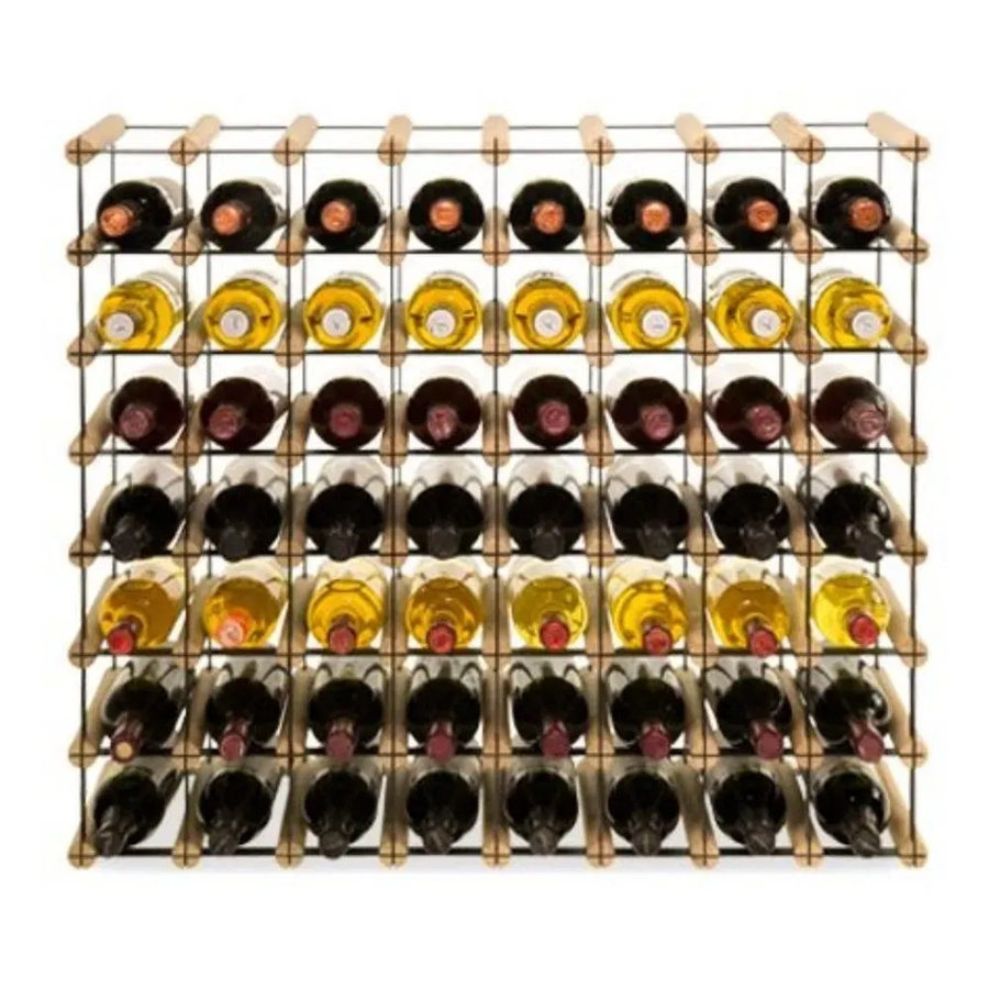 PROREGAL Modulares Weinregal Vinotega Mod aus massivem Kiefernholz in Natur, H x B x T: 72,5 x 82,5 x 24,5 cm - Bild 2