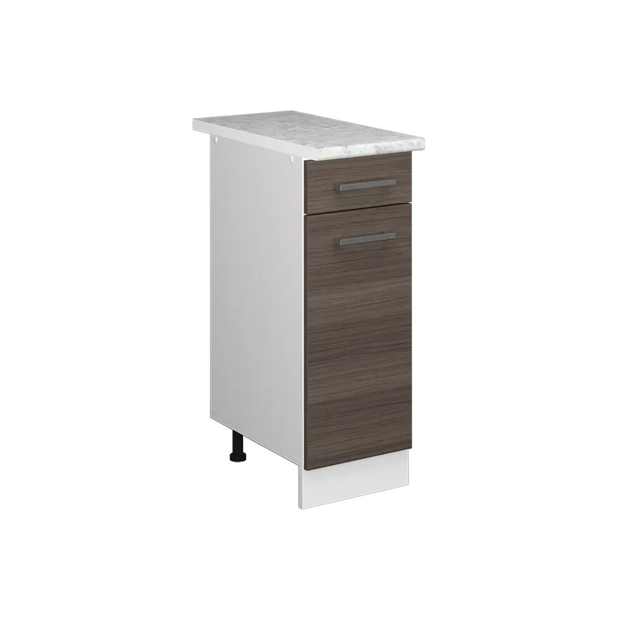Vicco Küchenunterschrank R-Line Schubladenschrank in Grau/Weiß mit Marmor-Optik, Breite: 30 cm - Bild 2