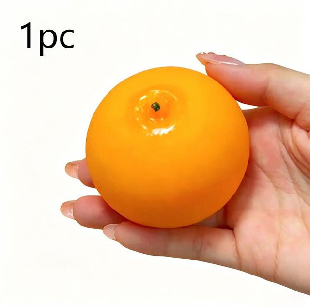 Orange Knuspriger Formbarer Stressball, Quetschspielzeug, Runde Blöcke, Fidget Spielzeug ASMR - Bild 1