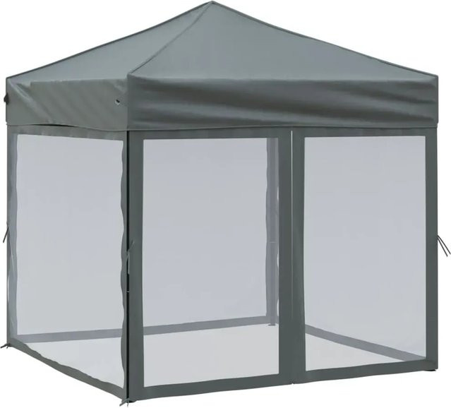 vidaXL Partyzelt faltbar mit Seitenwänden aus 210D Oxford-Gewebe in Anthrazit, B x T: 2 x 2 m, H: 2,54 m - Bild 1