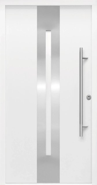 Splendoor Sicherheits-Haustür ThermoSpace Prime Dublin RC2 in Weiß mit Glaseinsatz und Rechtsanschlag, B: 100 cm, H: 210 cm - Bild 1