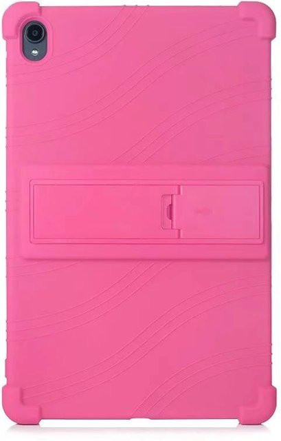 Stoßfeste Silikonhülle mit Ständer für Nokia T21 T20 T10 in Pink - Bild 1