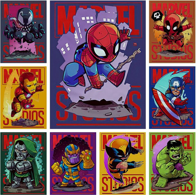 KAYOU Marvel Superhelden 5D DIY Diamantmalerei Mosaik Set für Kinder in Multicolor - Bild 1