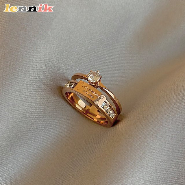LENNIK Ring Titan, Zirkonia, Unisex - Bild 1