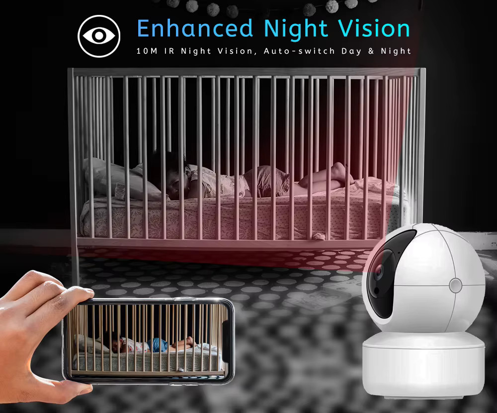 Zysecurity 5MP Indoor-Überwachungskamera mit PTZ, menschlicher Erkennung, automatischer Verfolgung und 2-Wege-Audio via WLAN - Bild 6