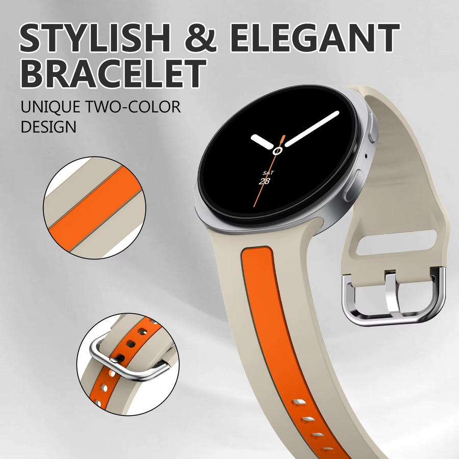 LCAPLE Sportarmband Silikon, Unisex, Samsung Galaxy Watch 8-8 Classic - Bild 2