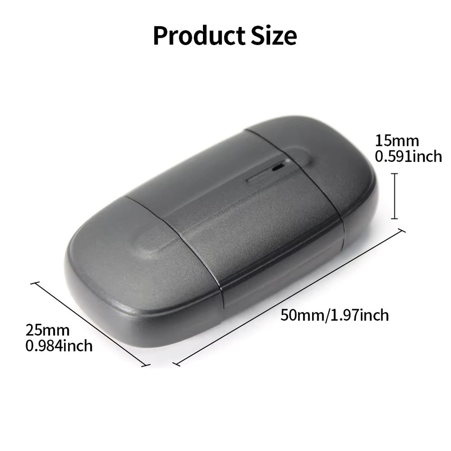 AKAMATE 2-in-1 Dongle für Android Auto und Apple CarPlay, kabellos via Bluetooth und Wi-Fi, USB-C Anschluss, Schwarz - Bild 3