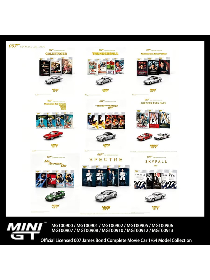 MiniGT James Bond, Druckguss-Modellset, 1:64, Fahrzeuge - Bild 4