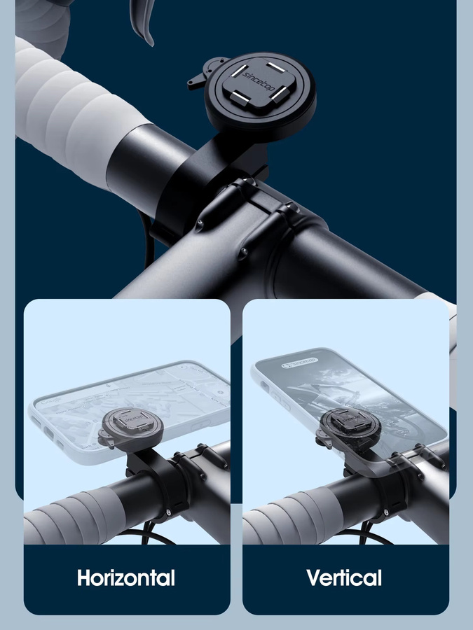 Sincetop Motorrad-Lenker-Telefonhalterung aus Aluminium, universelle Smartphone-Halterung für MTB, Rennrad und Fahrrad, Serie Q, Schwarz - Bild 4
