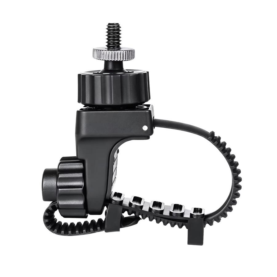 DJI Action Kamerahalterung mit Nylon-Lenkergurt und Aluminium-Magnetfuß für Fahrrad und Motorrad, 360 Grad Drehung, Schwarz - Bild 4