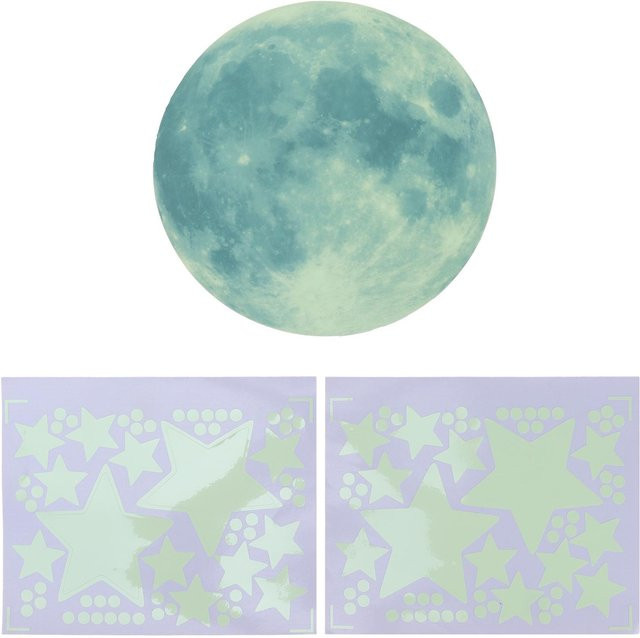 Leuchtende Planet Stern Wandtattoos von OutsideWorld in Blau zur Dekoration für Kinderzimmer und Babyzimmer - Bild 1
