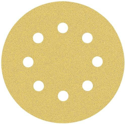 Bosch Expert C470 Exzenterschleifpapier gelocht Körnung 80 Durchmesser 115 mm Gelb 5 Stück - Bild 1